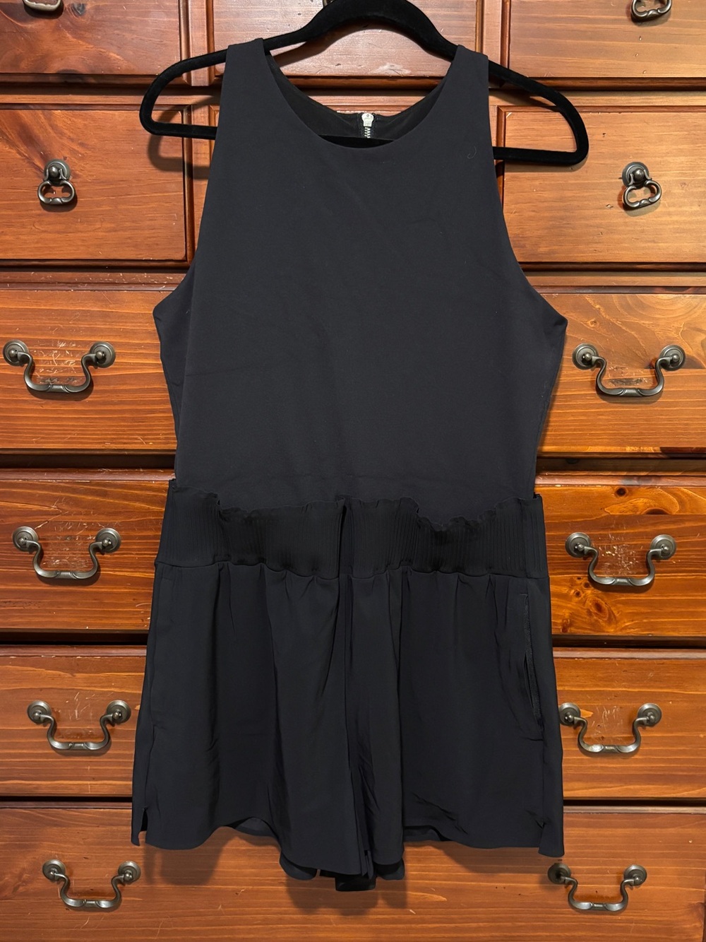 Athleta Cosmic Flutter Romper - size L, black